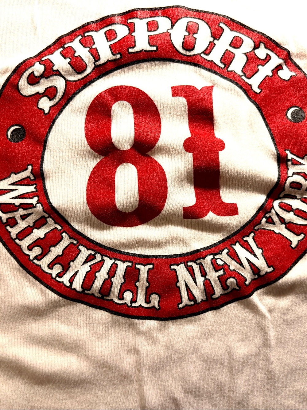Support 81 - Walkill NY  - White/Red Tee - Picture 2 of 3